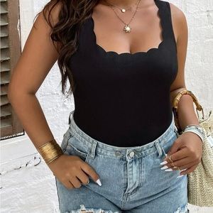 Scallop Trim Shein Bodysuit 0XL / 12